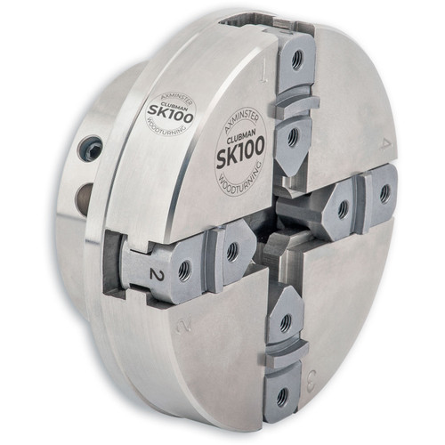 Axminster Woodturning, Clubman SK100 Chuck Package with 1 1/4" x 8 TPI Direct Thread, B Stock