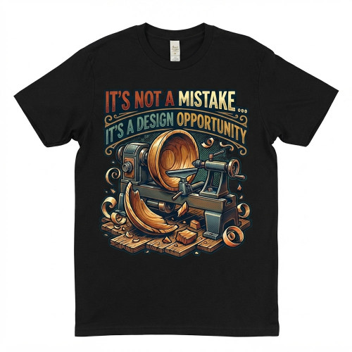 "It's Not A Mistake ... It's A Design Opportunity" Men's Unisex Classic Fit Black T-Shirt, Choose Your Size