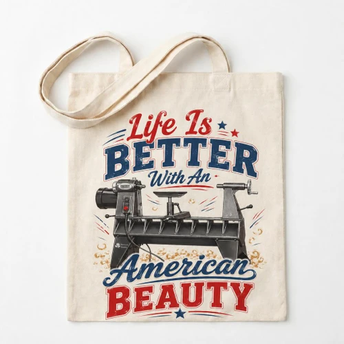 "Life Is Better With An American Beauty" Canvas Tote Bag