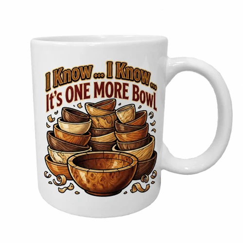 "I Know .... It's One More Bowl" 11 Ounce Ceramic Coffee Mug
