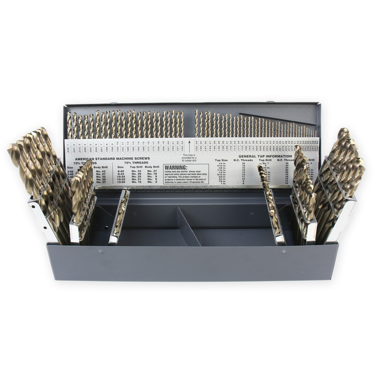 Cle-Line, M42 Cobalt 115 Piece Drill Bit Set, Fractional, Letter