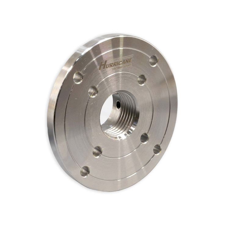 Hurricane, 4" Steel Faceplate, Series 2, 1 1/4" x 8 TPI - The
