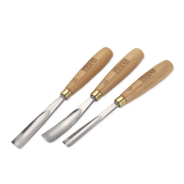 Record Power, 3 Piece Carving by Numbers Tool Set, Spoon Carving The