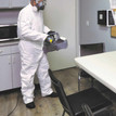 B&G Flex-A-Lite 2600 ULV fogger, fogging kitchen table and chairs B&G Flex-A-Lite 2600 ULV fogger, fogging kitchen table and chairs