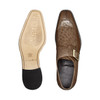  Belvedere Mens Brown Ostrich Monk Strap Shoes Josh 