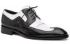  Mauri Black and White Alligator Calfskin Shoes Wingtip 3258 Goodfella 