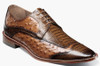  Stacy Adams Shoes Cognac Crocodile Texture Leather Giansanti 25536-240 