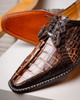  Marco Milano Exotic Shoes Black Hornback Derby Caribe 