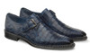  Mezlan Blue Crocodile Plain Toe Dress Shoes 14527-F 