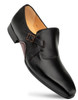  Mezlan Deerskin Loafer Black Mens Italian Side Strap 20848 