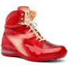  Mauri's Men's Shiny Red Croc Sneakers Hightop Diamond 8402 