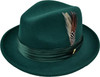  Bruno Men's Emerald Green Wool Fedora Hat Untouchable UN-115 