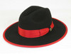  Bruno Capelo Designer Wide Flat Brim Hat Men Black Red UB302 