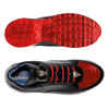  Belvedere Mens Black Red Ostrich Skin Sneaker Bubble Heel Flash 