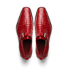  Marco di Milano Mens Red Caiman Gator Dress Shoes Rovigo 