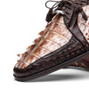  Marco di Milano Mens White Brown Caiman Gator Derby Caribe 