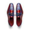  Marco di Milano Mens Blue and Red Alligator Shoes Oxford Moncalieri 
