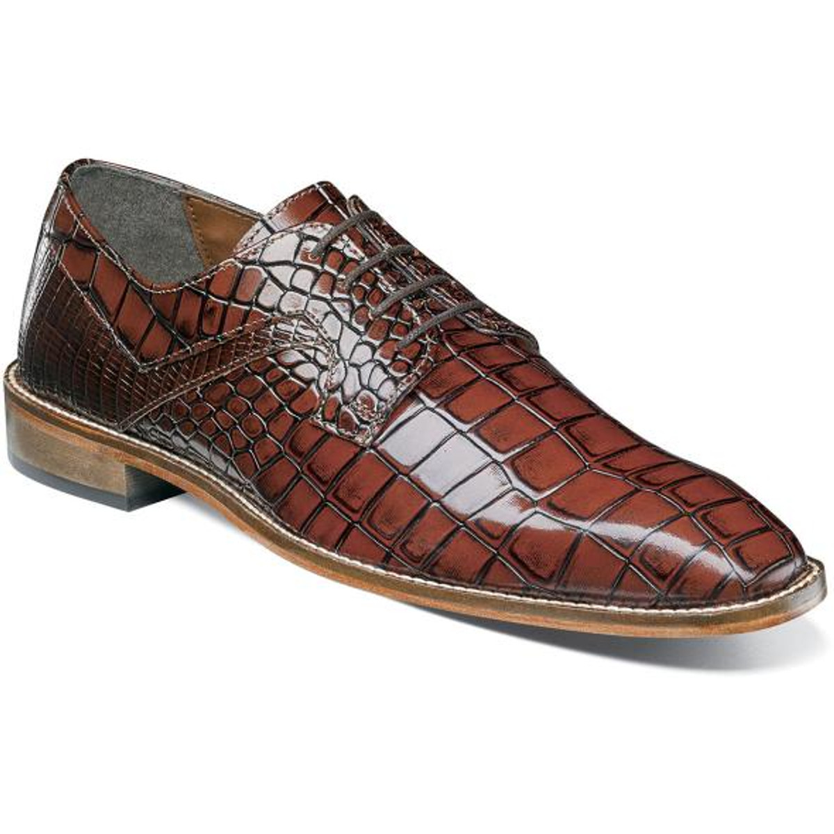 Stacy Adams Cognac Brown Alligator 