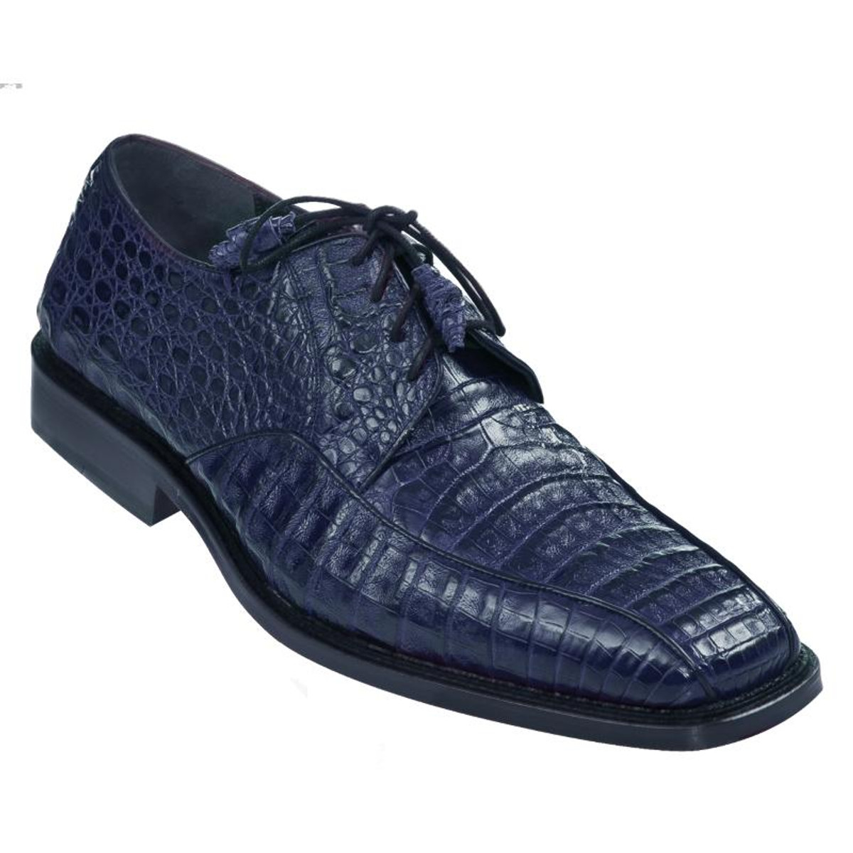 Crocodile Leather Dress Shoes , Blue 