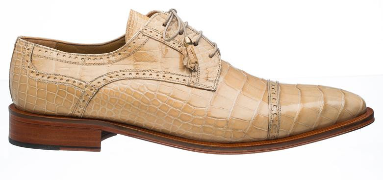Crocodile Shoes By Ferrini Mens Cognac Brown Gator Loafers