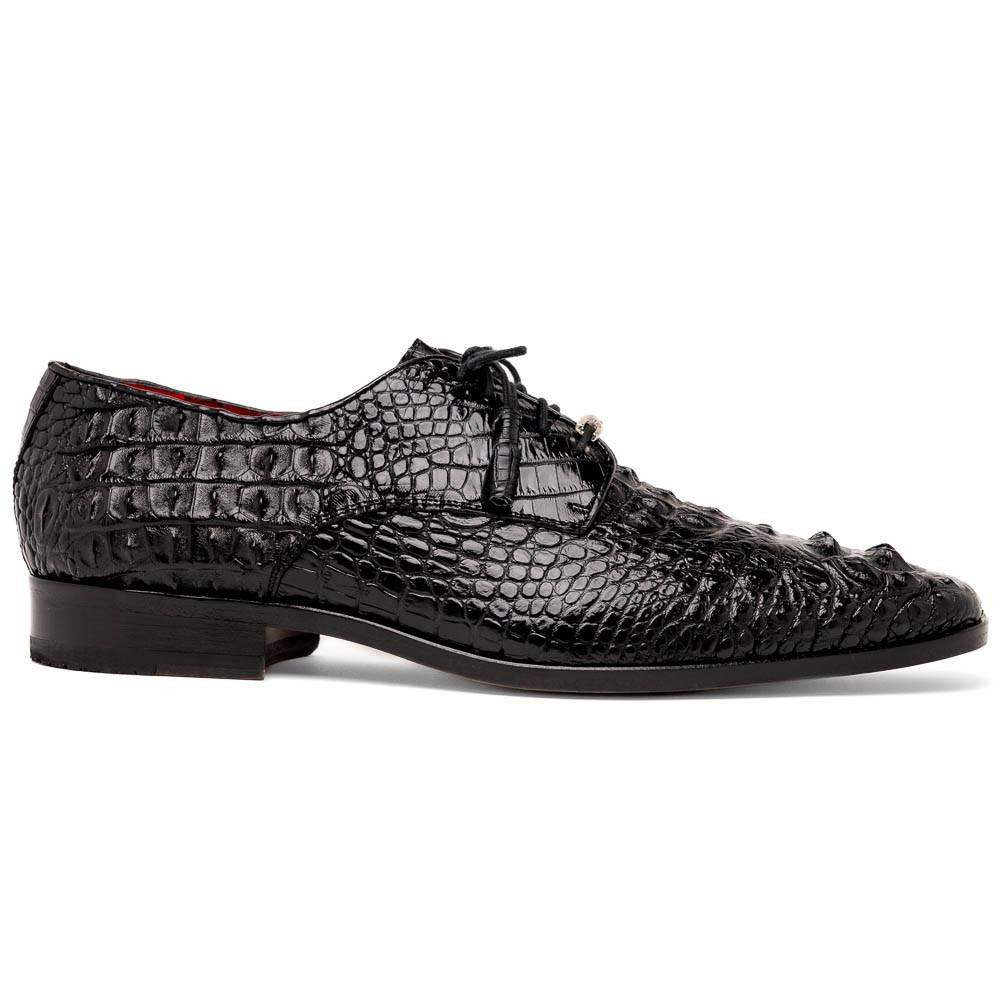 Marco di Milano Mens Nile Crocodile Dress Shoes Black Nilo
