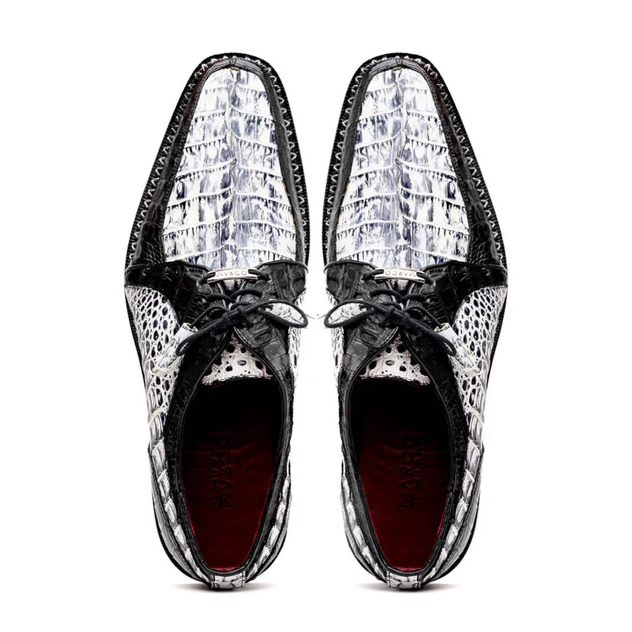 Vestigium Men's Black Crocodile Oxford Shoes 7ZV038205