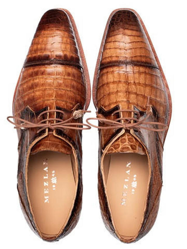 NEW IN BOX Mezlan Brown Crocodile Loafers Mezlan Sport Brown Crocodile Dress Shoes Oxford Lupo main image 3
