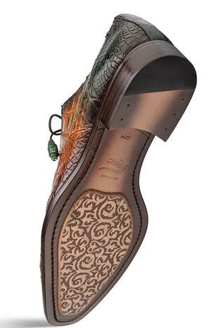 Mezlan Men's Multi Color Tone Genuine Alligator Oxford Cognac #50194-J