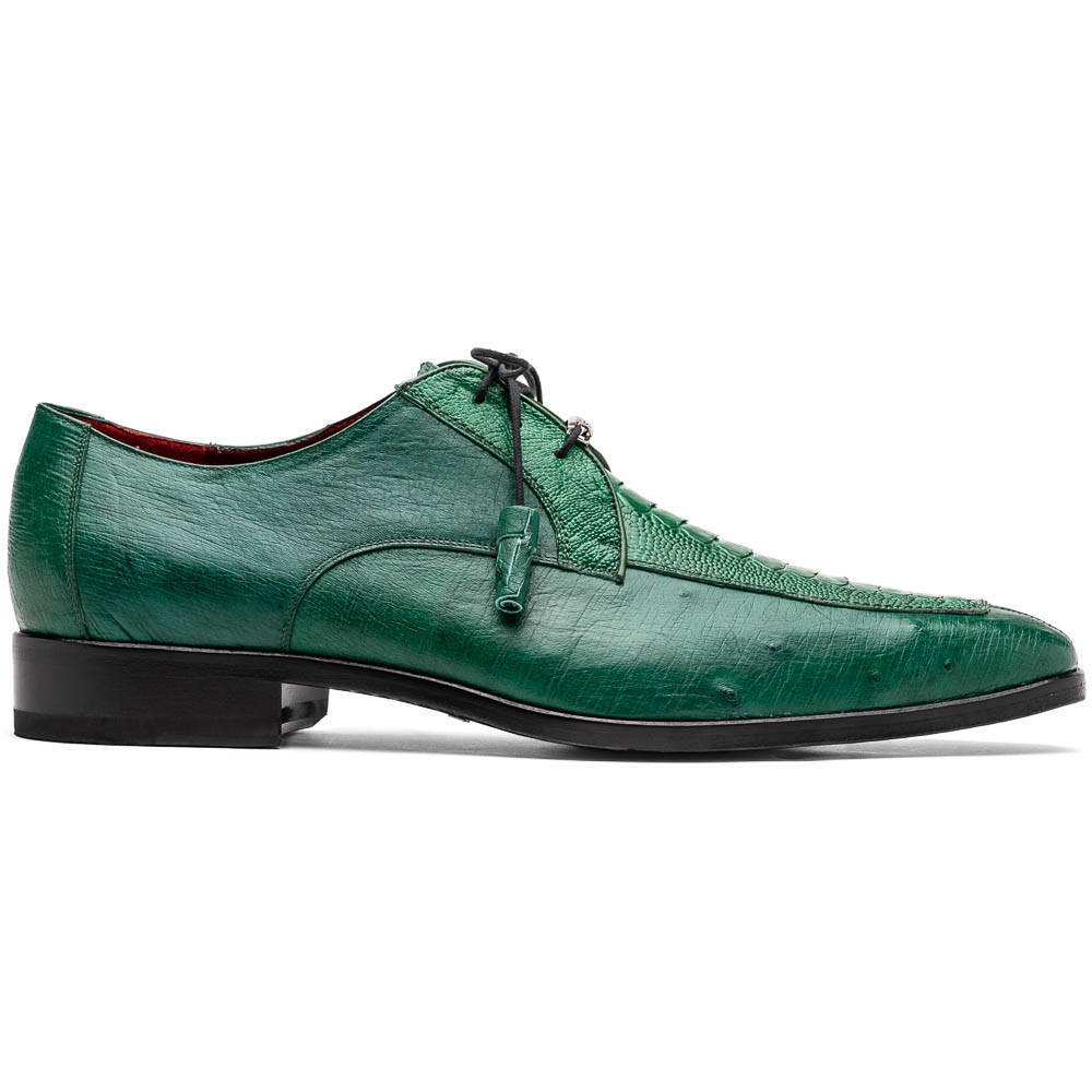 hunter green dress shoes mens Mauri Arsenal 4642/9 Hunter Green Calfskin/Alligator Dress Shoes 8.5