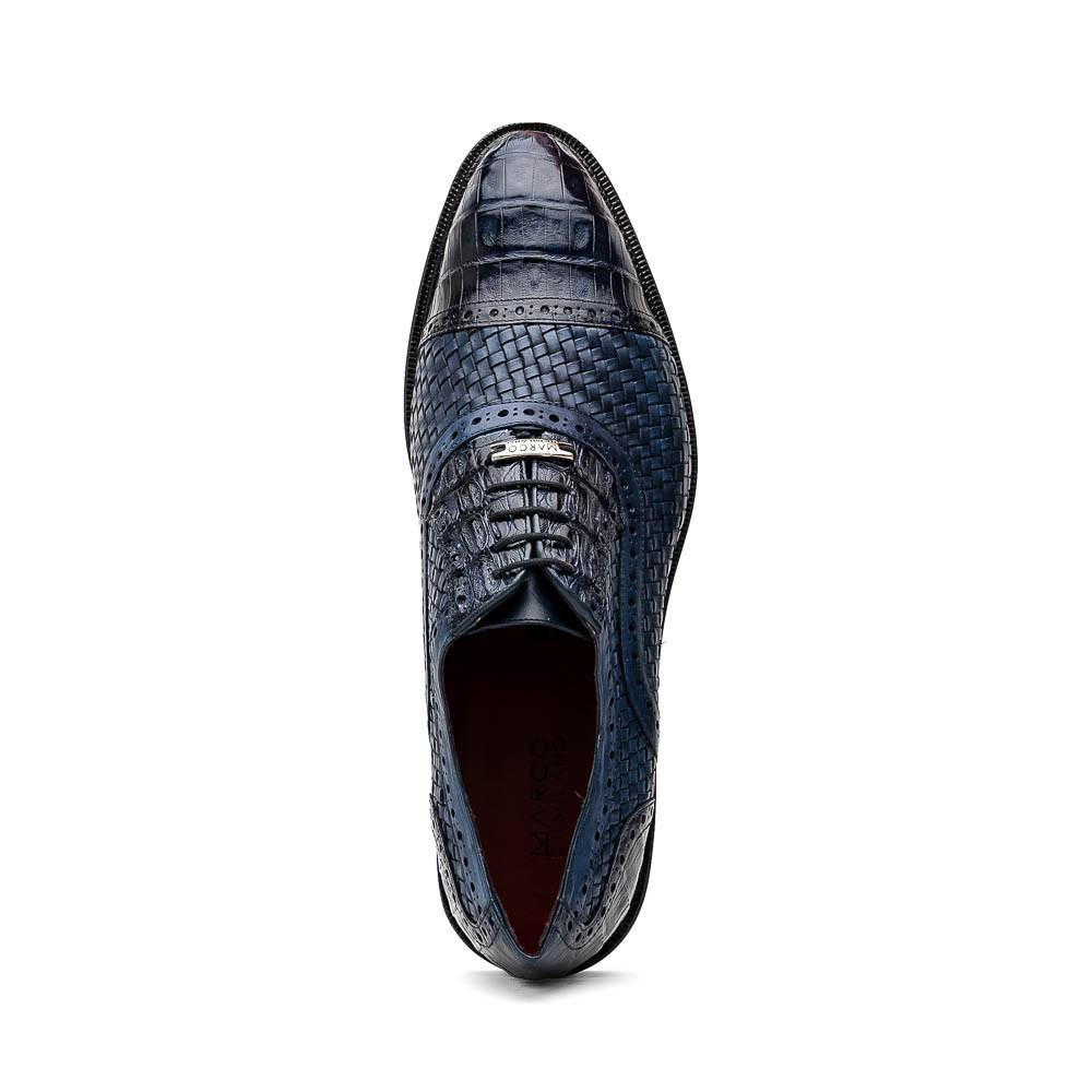 Alonzo Navy genuine Caiman skin sneakers shoes Milano men's