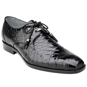 Belvedere Alligator Shoes Black Men's Hand Made Lago Belvedere Alligator Shoes Black Men's Hand Made Lago