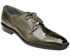Belvedere Mens Olive Green Ostrich Skin Cap Toe Shoes Batta 14006 Belvedere Mens Olive Green Ostrich Skin Cap Toe Shoes Batta 14006