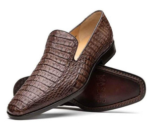 Marco di Milano Mens Crocodile Formal Loafer Brown Trento Marco di Milano Mens Crocodile Formal Loafer Brown Trento
