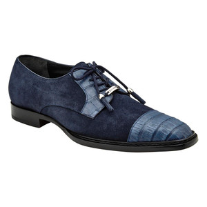 Belvedere Capitano Men's Navy Caiman Suede Cap Toe Capitano Belvedere Capitano Men's Navy Caiman Suede Cap Toe Capitano