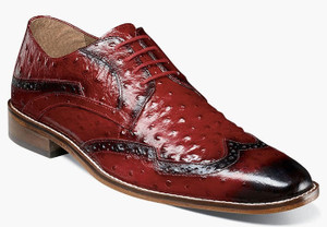 Stacy Adams Shoes Red Gator Print Leather 255537-600 IS Stacy Adams Shoes Red Gator Print Leather 255537-600 IS