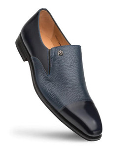 Mezlan Men Blue Cap Toe Loafer Shoes Milani Mezlan Men Blue Cap Toe Loafer Shoes Milani
