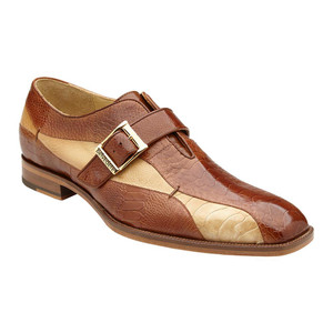 Belvedere Mens Camel Beige Ostrich Leg Buckle Shoes Marte Belvedere Mens Camel Beige Ostrich Leg Buckle Shoes Marte