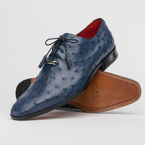 Marco Milano Mens Ostrich Leather Dress Shoes Navy Criss Marco Milano Mens Ostrich Leather Dress Shoes Navy Criss