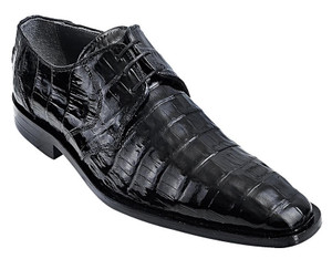 Los Altos Men's Black Crocodile Shoes Italian Toe ZV088205 Los Altos Men's Black Crocodile Shoes Italian Toe ZV088205