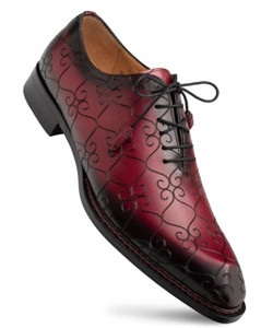 Mezlan Men's Fancy Laser Etch Oxford Burgundy Tribeca Mezlan Men's Fancy Laser Etch Oxford Burgundy Tribeca