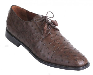 Los Altos Brown Ostrich Cap Toe Shoe ZV090307   Los Altos Brown Ostrich Cap Toe Shoe ZV090307
