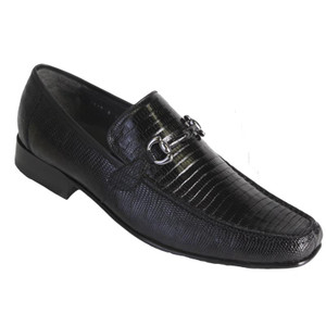 Los Altos Black Lizard Skin Metal Bit Loafers ZV100705 Los Altos Black Lizard Skin Metal Bit Loafers ZV100705