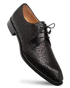 Mezlan Men's Ornate Pattern Calfskin Dress Shoes Black Lontani Mezlan Men's Ornate Pattern Calfskin Dress Shoes Black Lontani