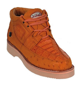 Los Altos Cognac Rust Crocodile Ostrich Ankle Boot ZA050203 Los Altos Cognac Rust Crocodile Ostrich Ankle Boot ZA050203