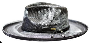  Bruno Capelo Men's Straw Summer Brim Hat Black BU-617 