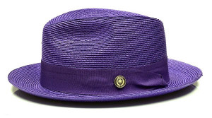 Bruno Capelo Francisco Men's Straw Summer Hat Purple FN-832 Bruno Capelo Francisco Men's Straw Summer Hat Purple FN-832