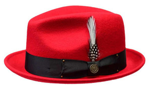  Bruno Capelo Mens Stingy Brim Hat Red Felt BB-209 