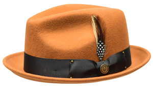  Bruno Capelo Mens Stingy Brim Hat Rust Felt BB-220 