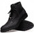 Marco Di Milano Caiman Crocodile Lace Up Luxury Boots Black Leoni