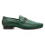 Belvedere Mens Ostrich Loafers Metal Bit Forrest Green Bartolo